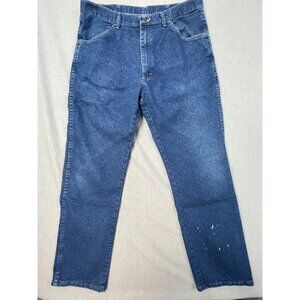 Wrangler Authentic Jeans Men's Blue Denim 36x32 Regular Fit 85900DW Pants USED